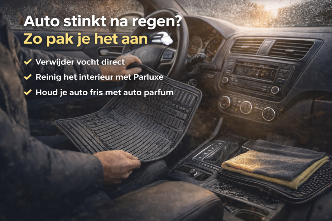 Auto stinkt na regen? Zo pak je het aan